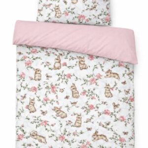 Pościel zajączki w różanym ogrodzie